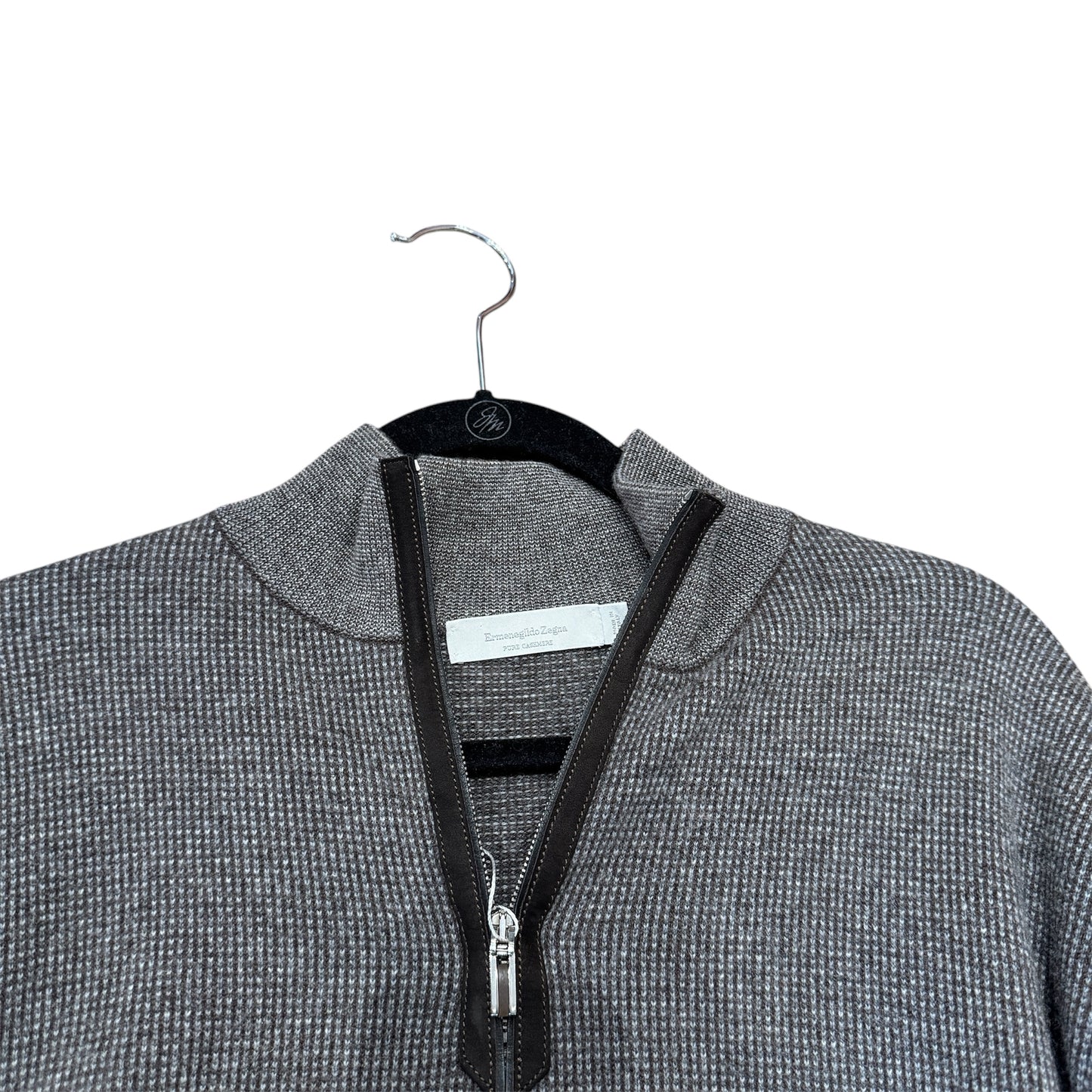 Ermenegildo Zegna Pure Cashmere Suede Zipper Trim