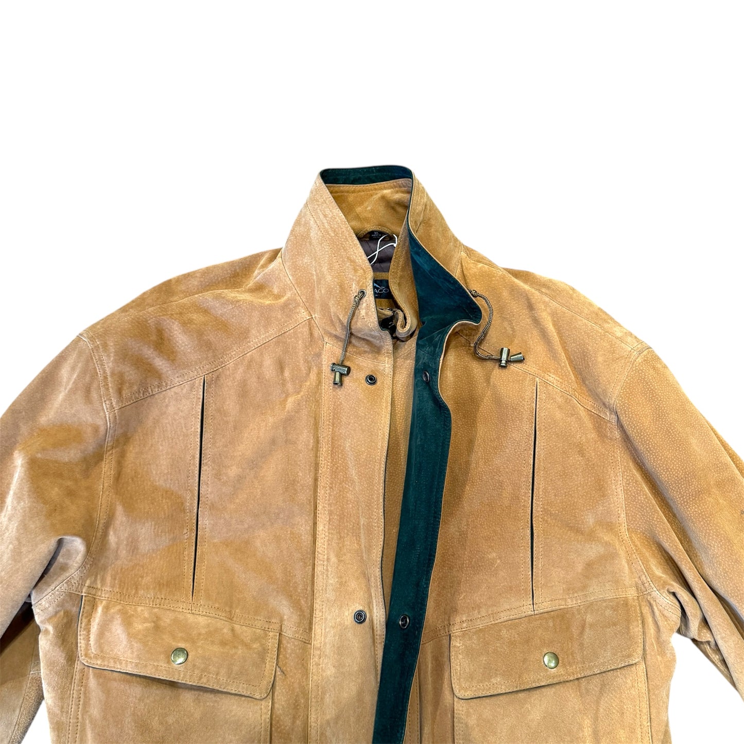 MontanaCo Tan Suede Bomber Jacket Men's XL