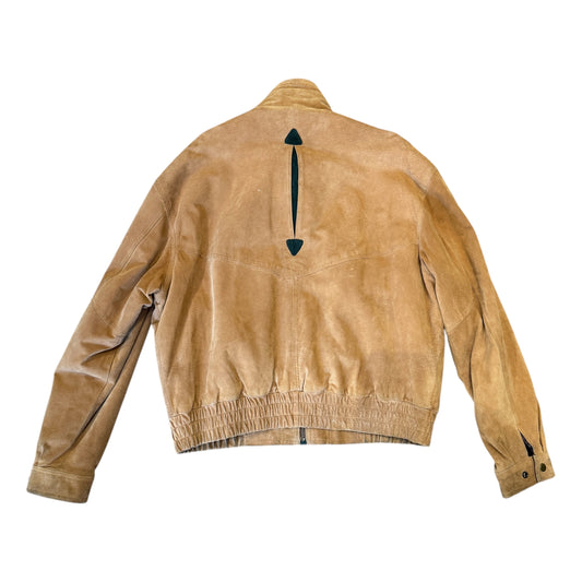 MontanaCo Tan Suede Bomber Jacket Men's XL