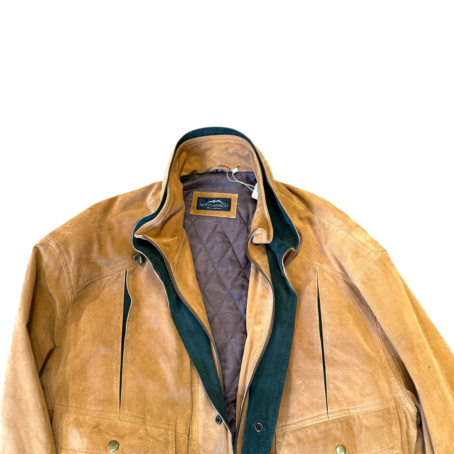 MontanaCo Tan Suede Bomber Jacket Men's XL