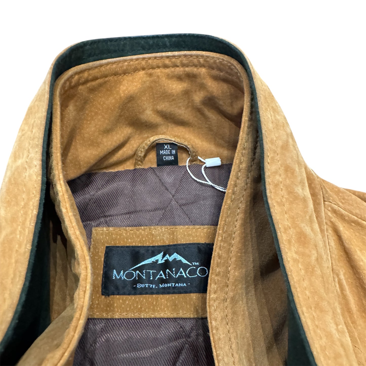 MontanaCo Tan Suede Bomber Jacket Men's XL