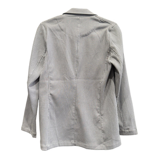 Max Studio White/Grey Pinstripe Single Button Blazer