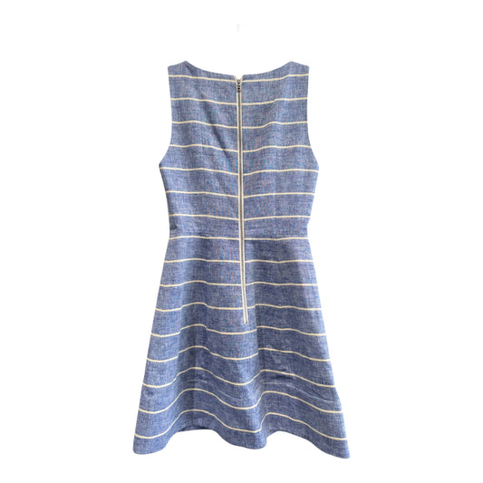 Alice + Olivia Dress Lindsey Stripe Linen Blue and White Size 0