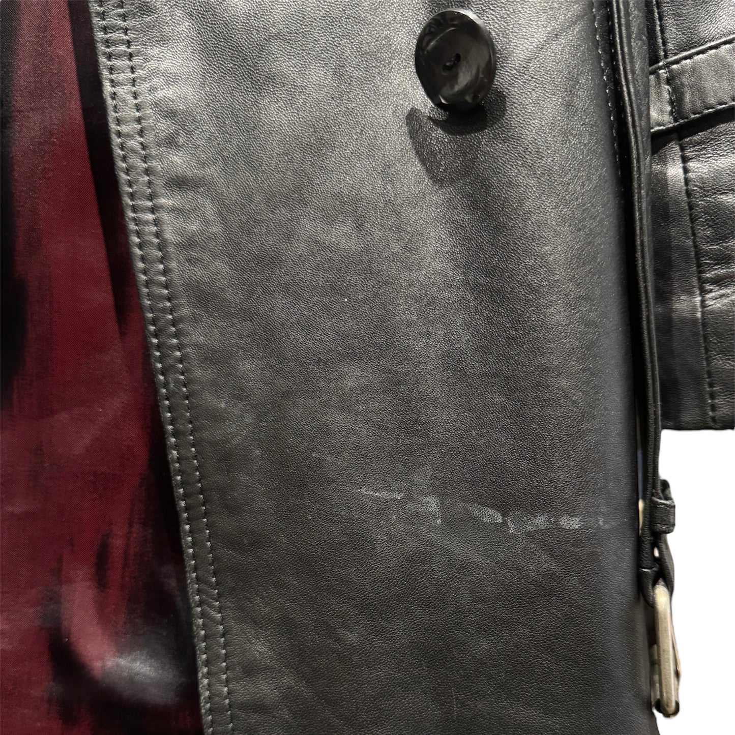 Otello Pelle Leather Jacket Black Vintage 38