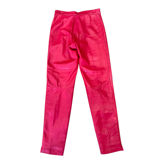 Michael Hoban North Beach Vintage Leather Red Pants 7/8