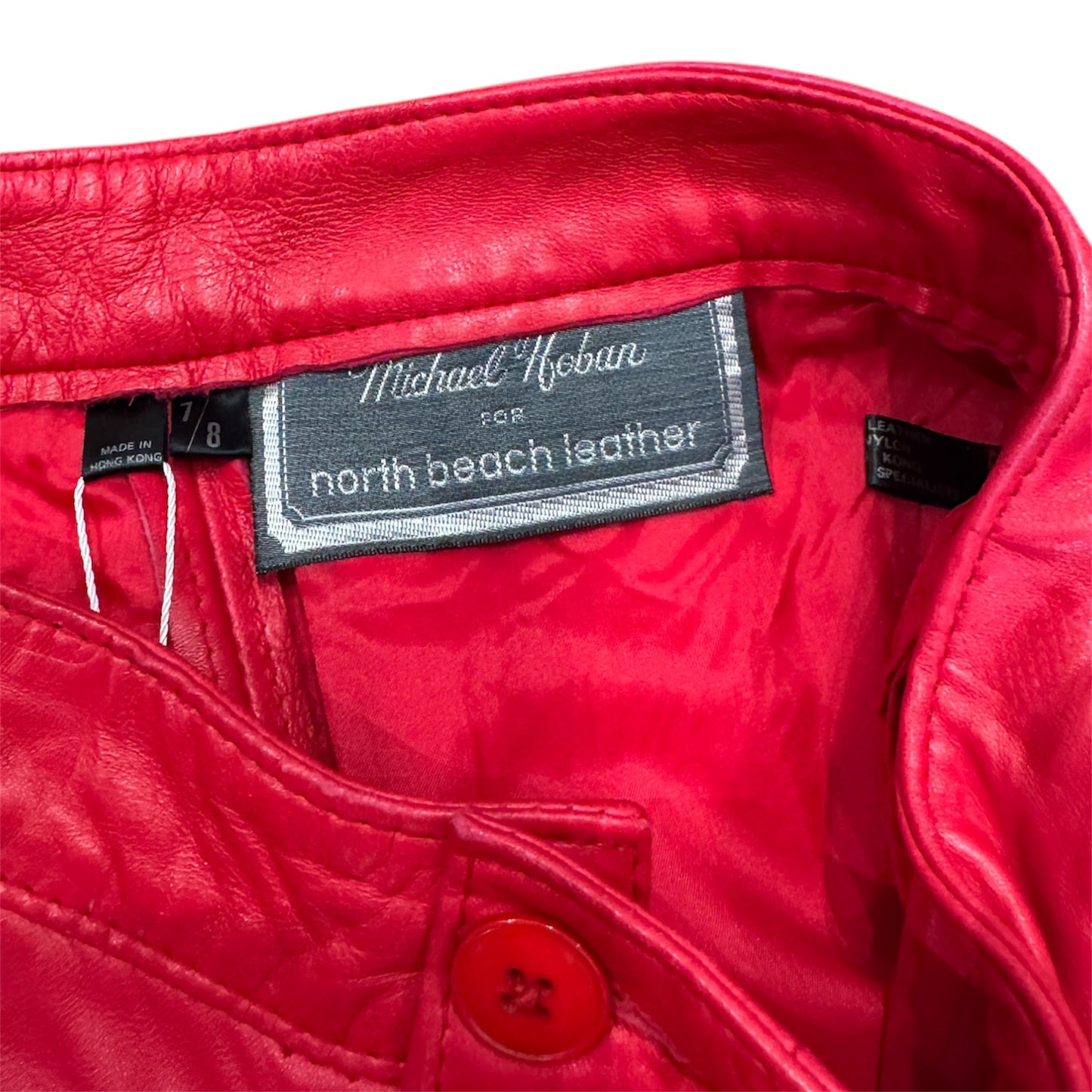 Michael Hoban North Beach Vintage Leather Red Pants 7/8
