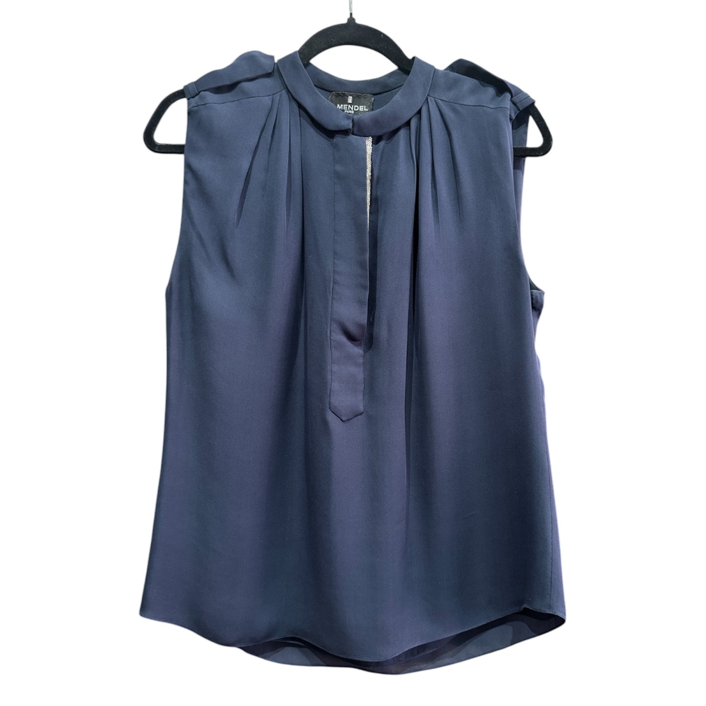 J. Mendel Navy Blue Sleeveless Top