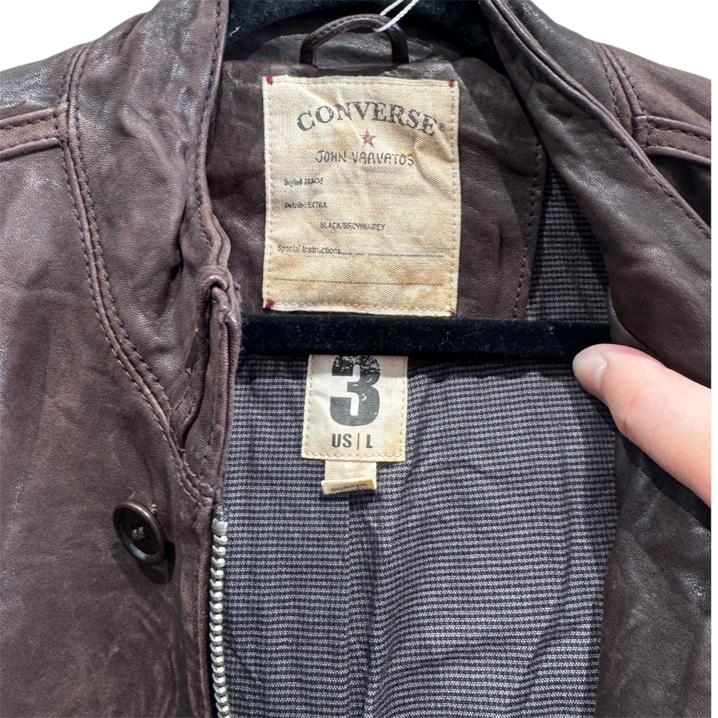 Converse John Varvatos Leather Jacket Size 3