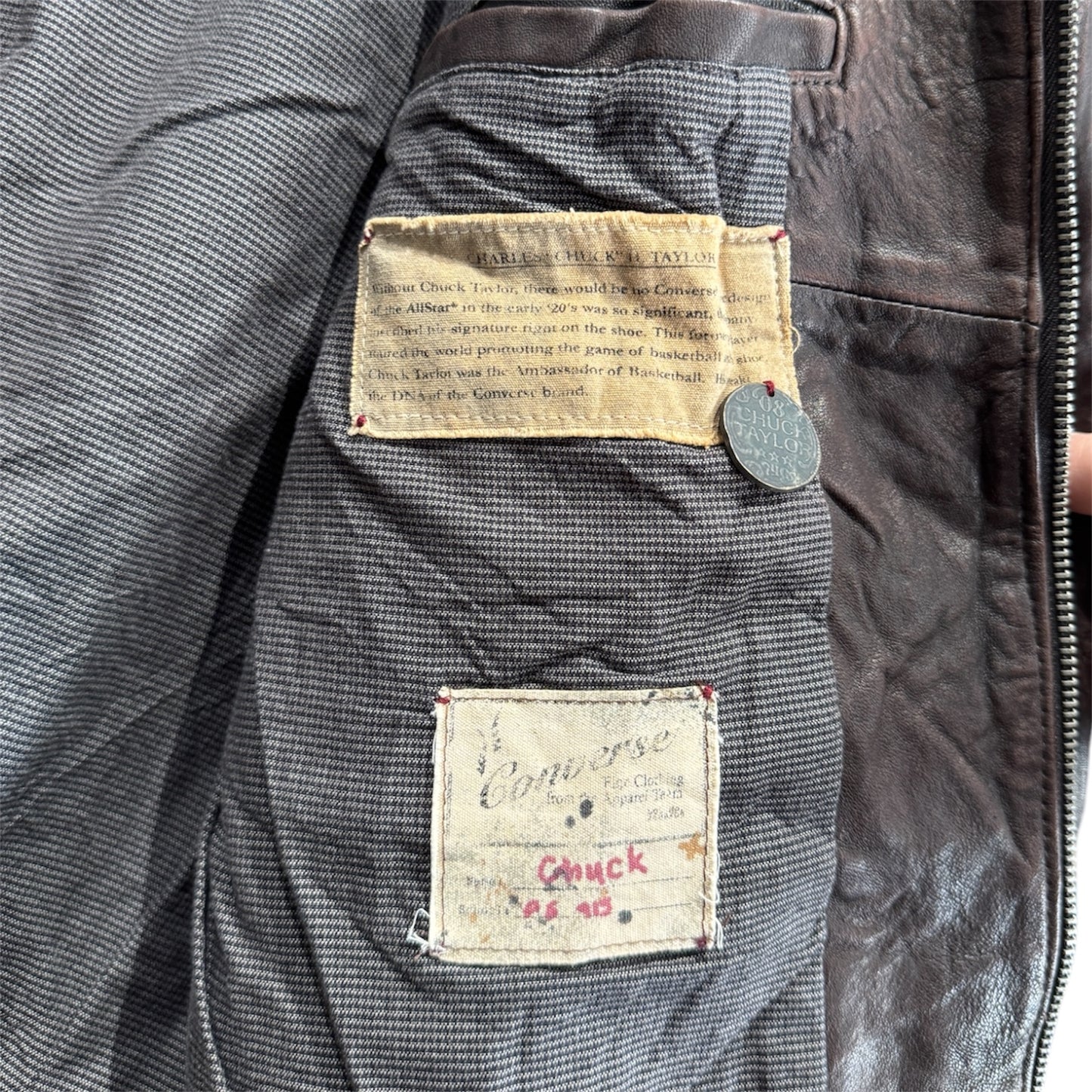 Converse John Varvatos Leather Jacket Size 3