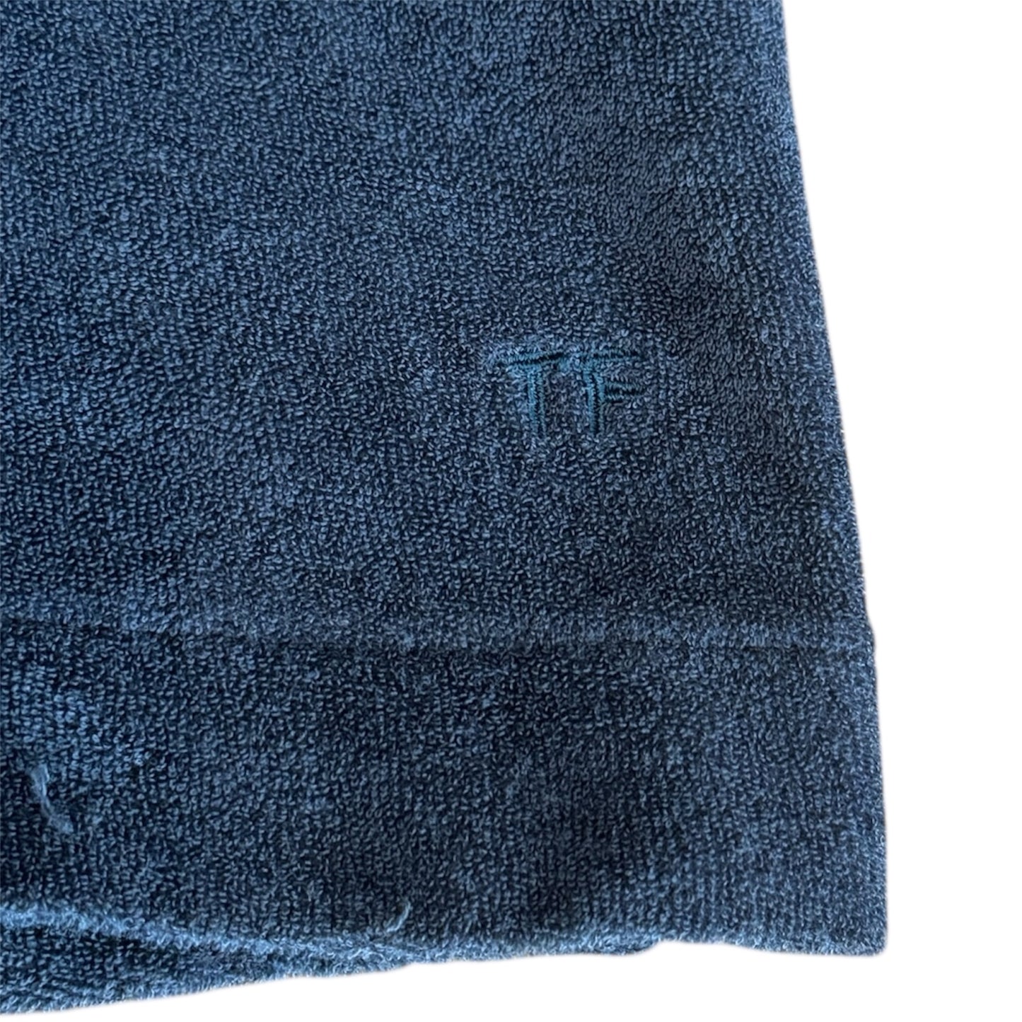 Tom Ford Towelling Terry Cotton Blue Polo Size 50