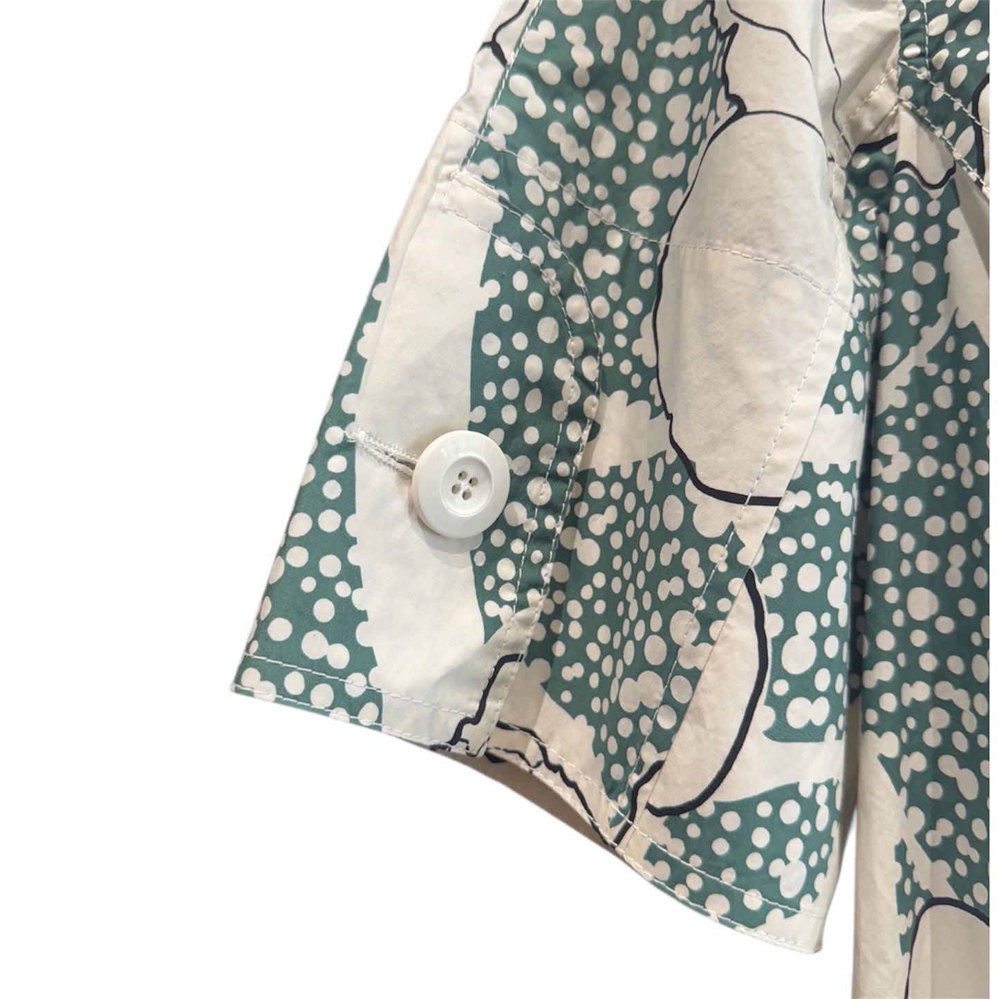 Marni White Floral Printed Cotton Dress Size 44