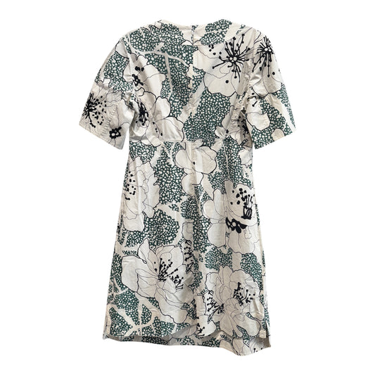 Marni White Floral Printed Cotton Dress Size 44