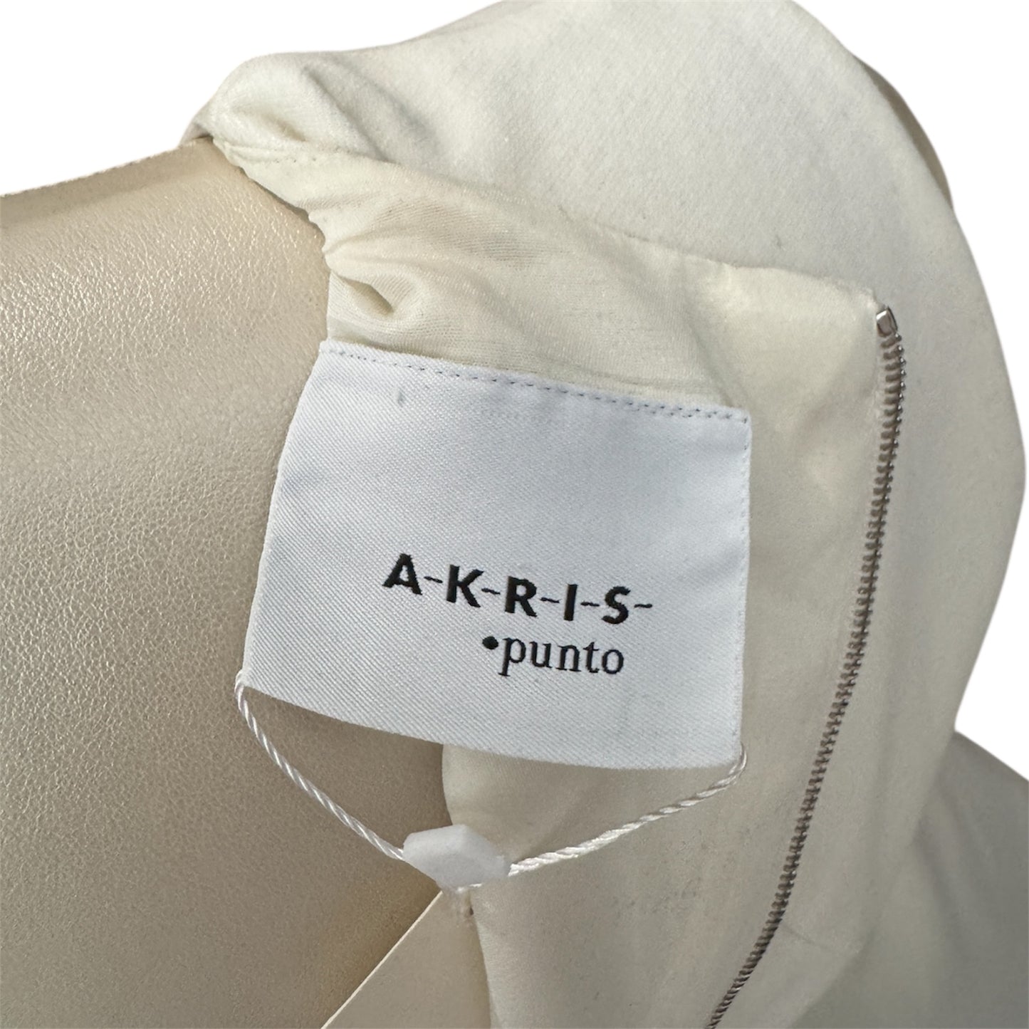 Akris Punto Double Face Ivory Dress Acetate Size US 8