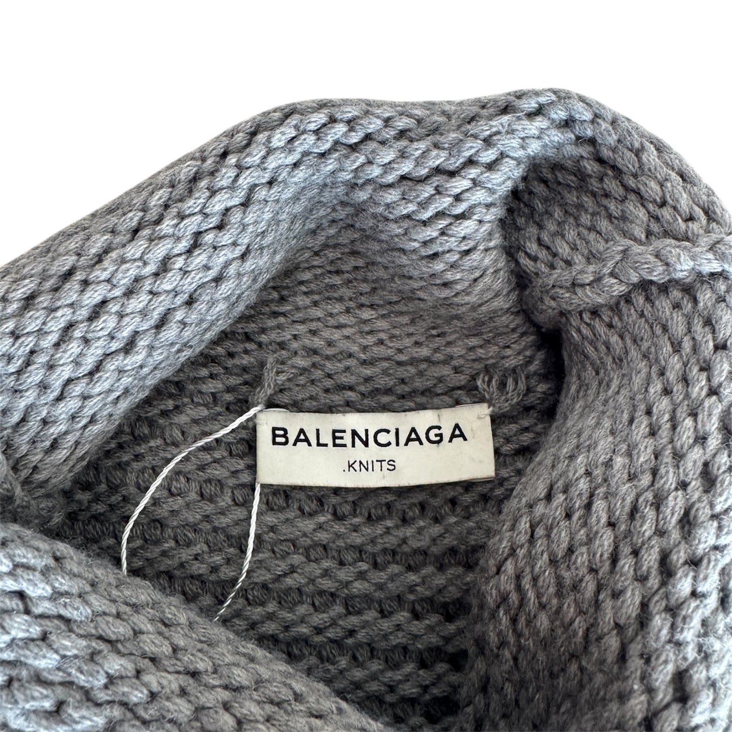 Balenciaga Wool Chunky Knit Gray Sleeveless Sweater Size 38