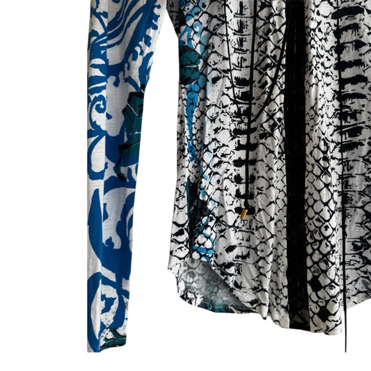 Emilio Pucci Printed Laced Up Top Size 6