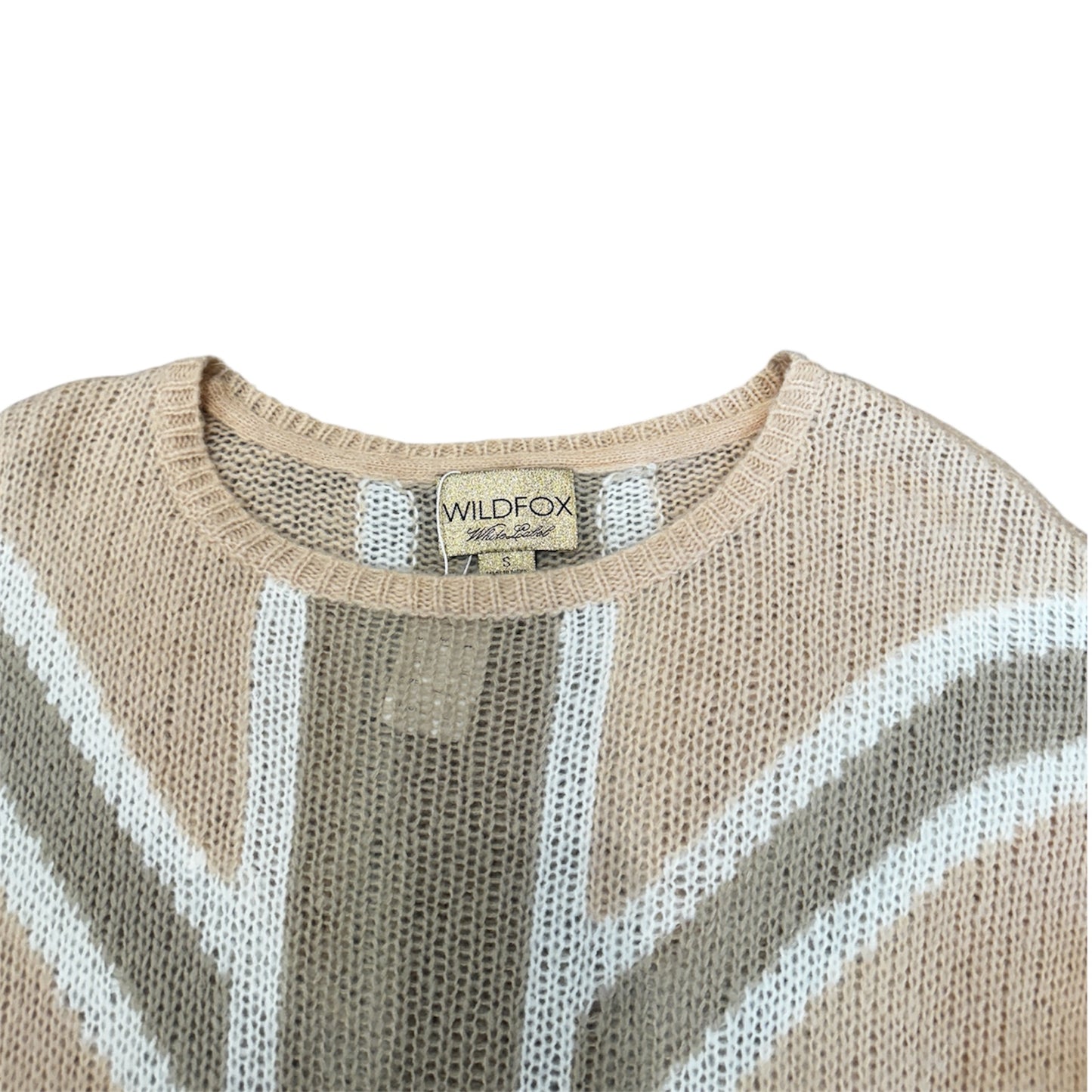 Wildfox Pink and Brown UK Union Jack Sweater Small