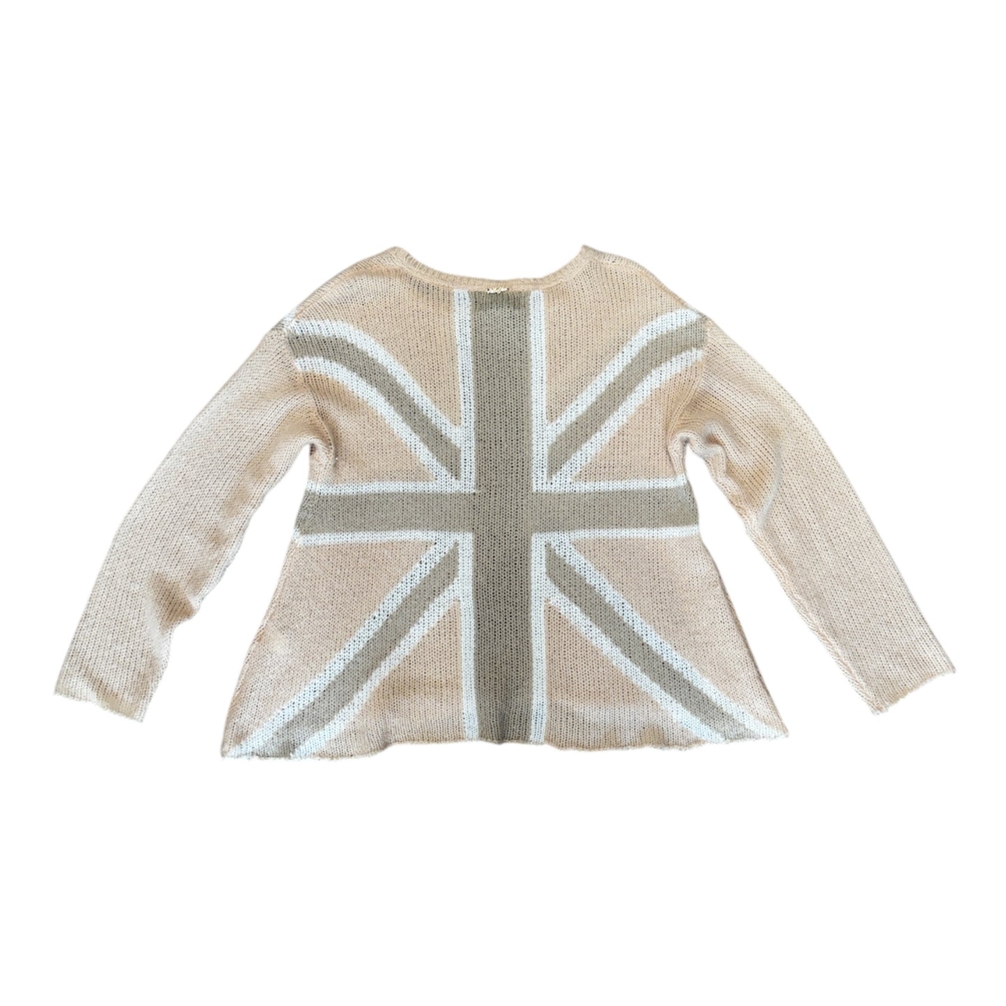 Wildfox Pink and Brown UK Union Jack Sweater Small