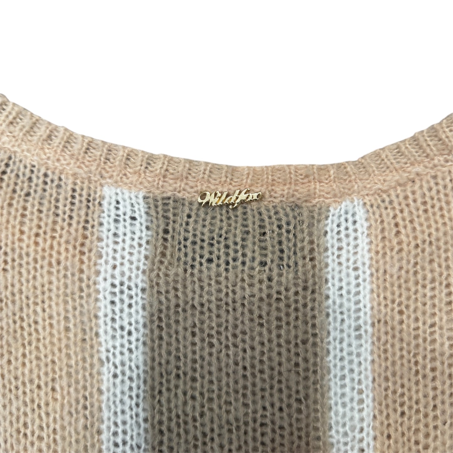 Wildfox Pink and Brown UK Union Jack Sweater Small