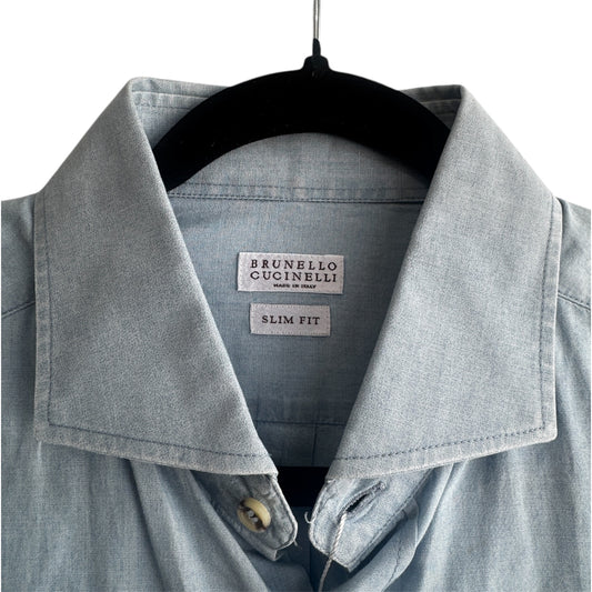 Brunello Cucinelli Slim Fit Shirt Size Large