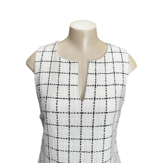 Karl Lagerfeld Paris White and Black Shift Dress Size 6