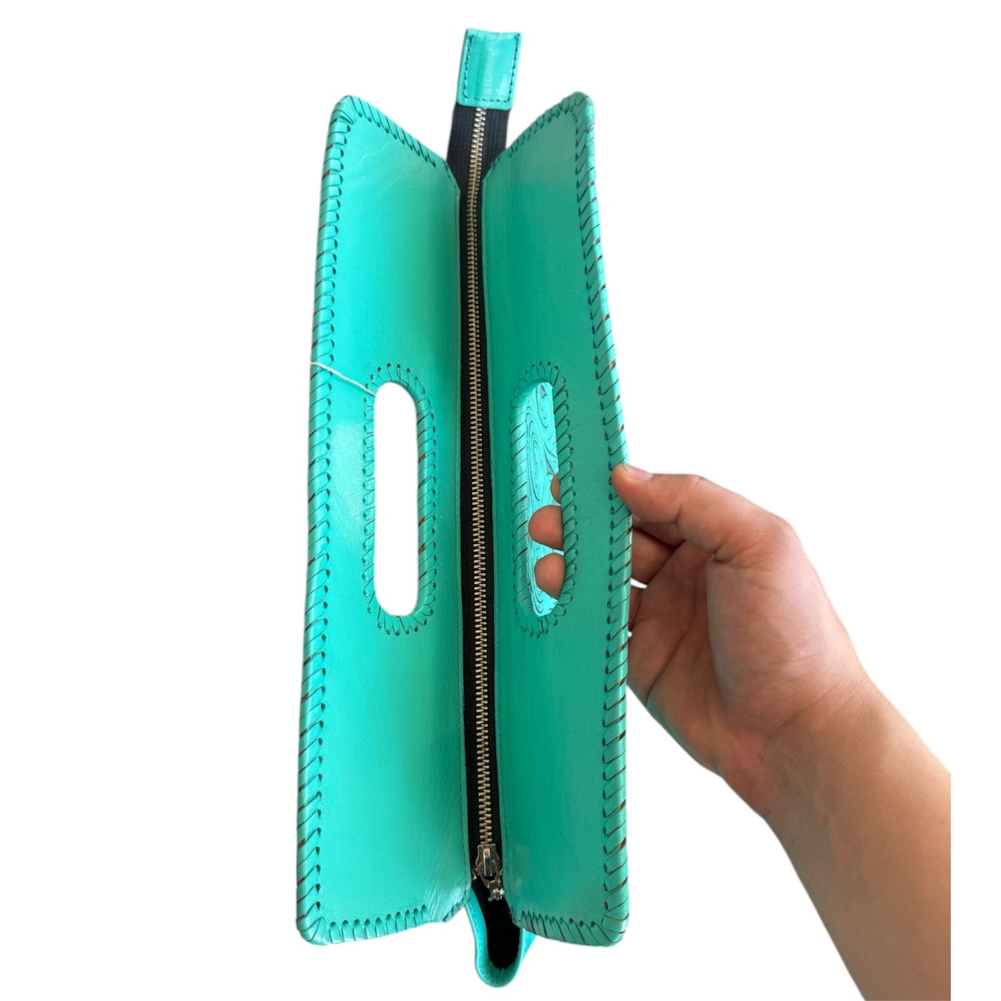 Origenes By David Luna Reina Leather Envelope Top Handle