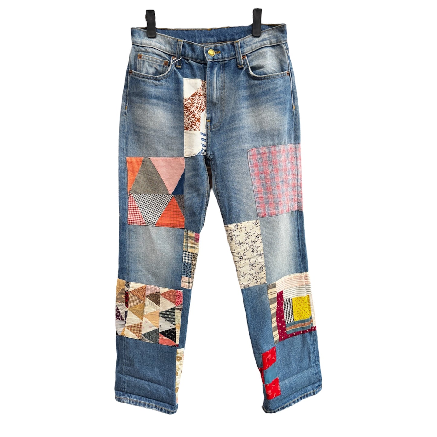 B Sides Blue Patchwork Jeans Size 24