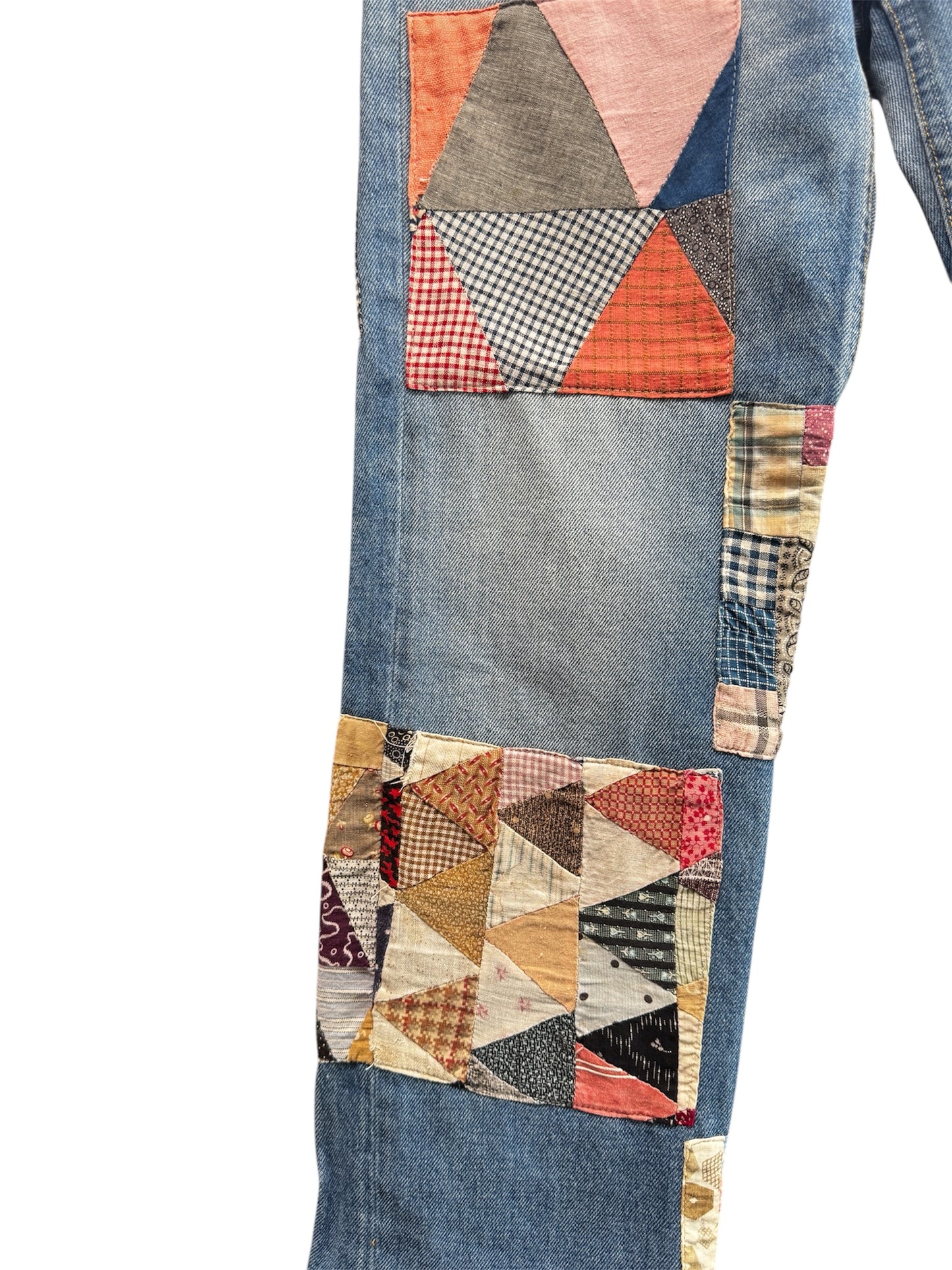 B Sides Blue Patchwork Jeans Size 24