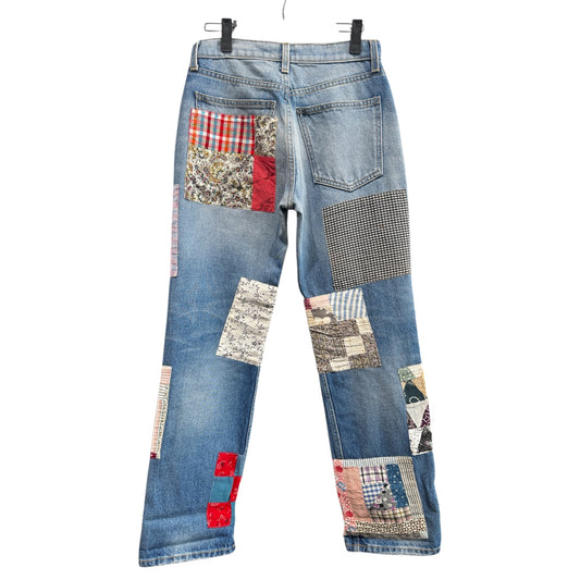B Sides Blue Patchwork Jeans Size 24