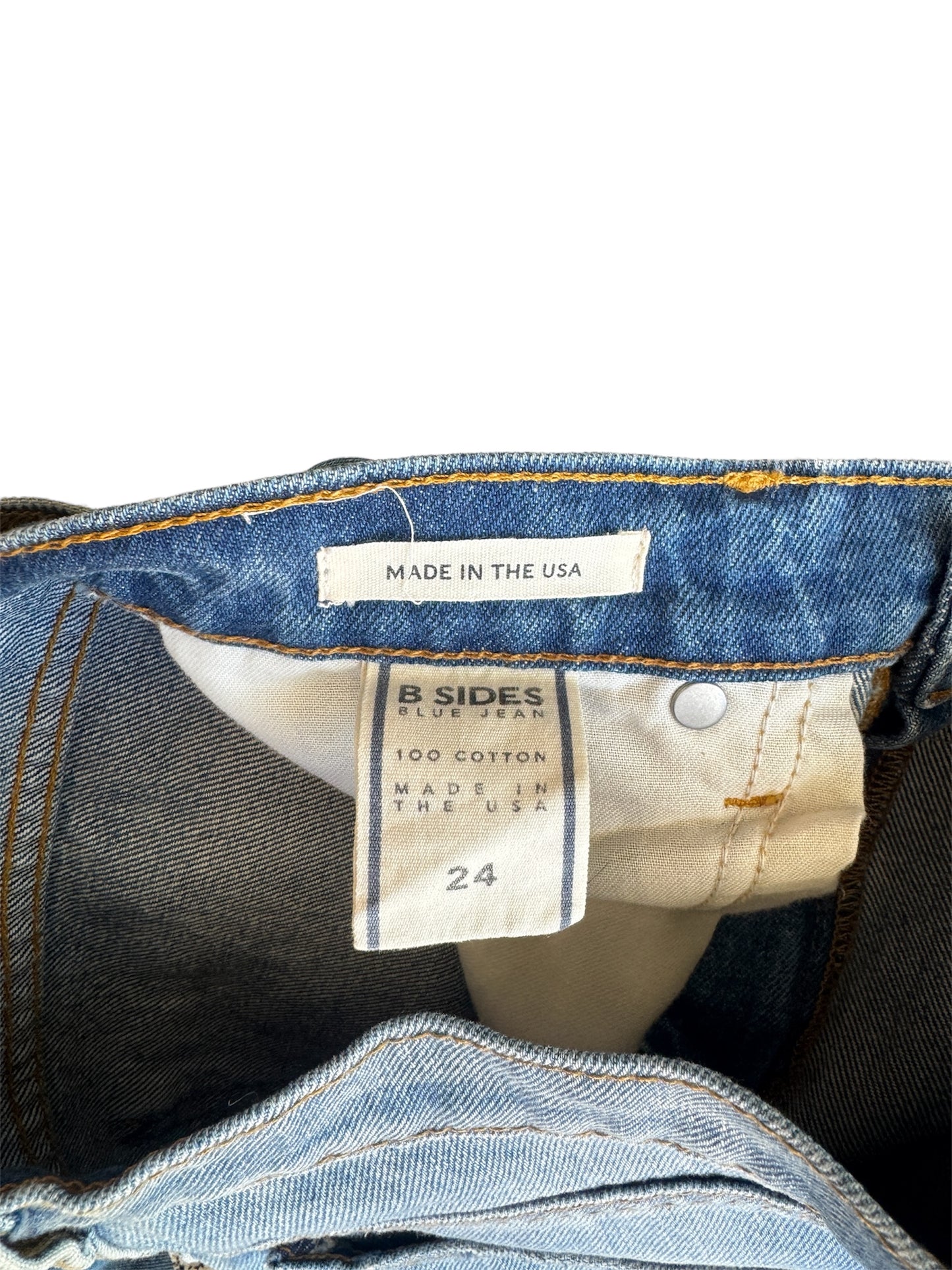 B Sides Blue Patchwork Jeans Size 24