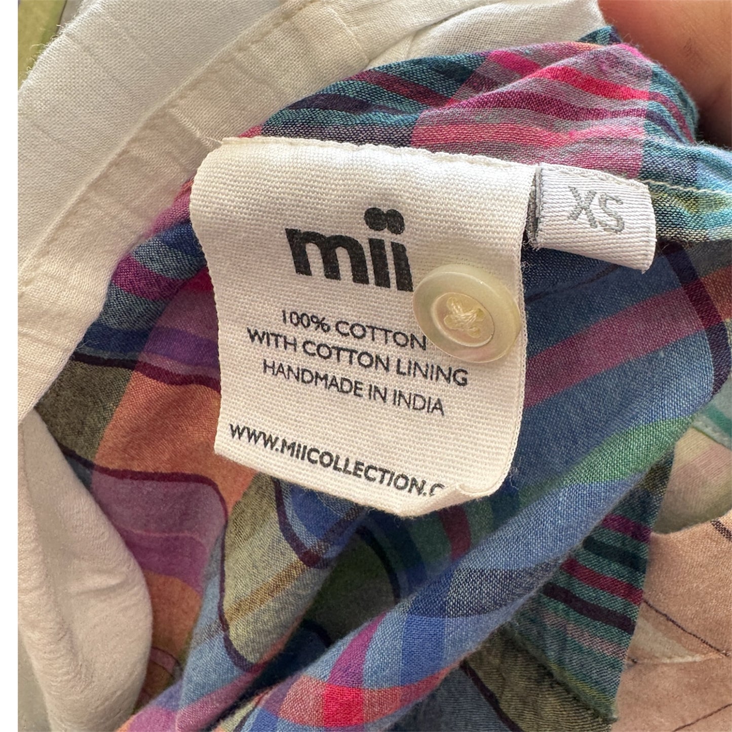 Mii Collection Summer Plaid Print Dress XS