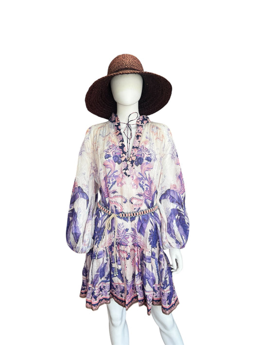 Zimmermann Violet Mini Halter Dress Size 10 USA