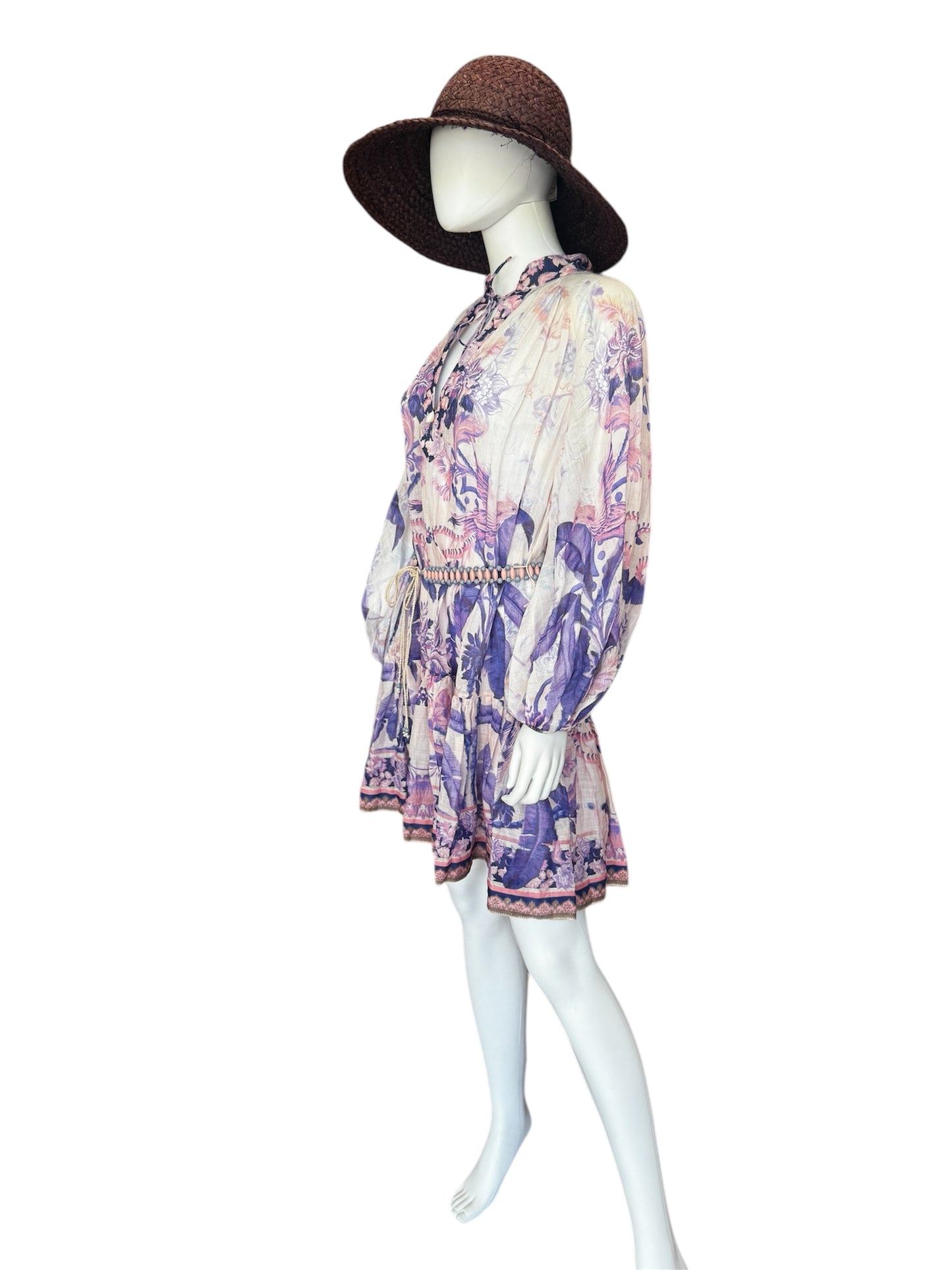 Zimmermann Violet Mini Halter Dress Size 10 USA