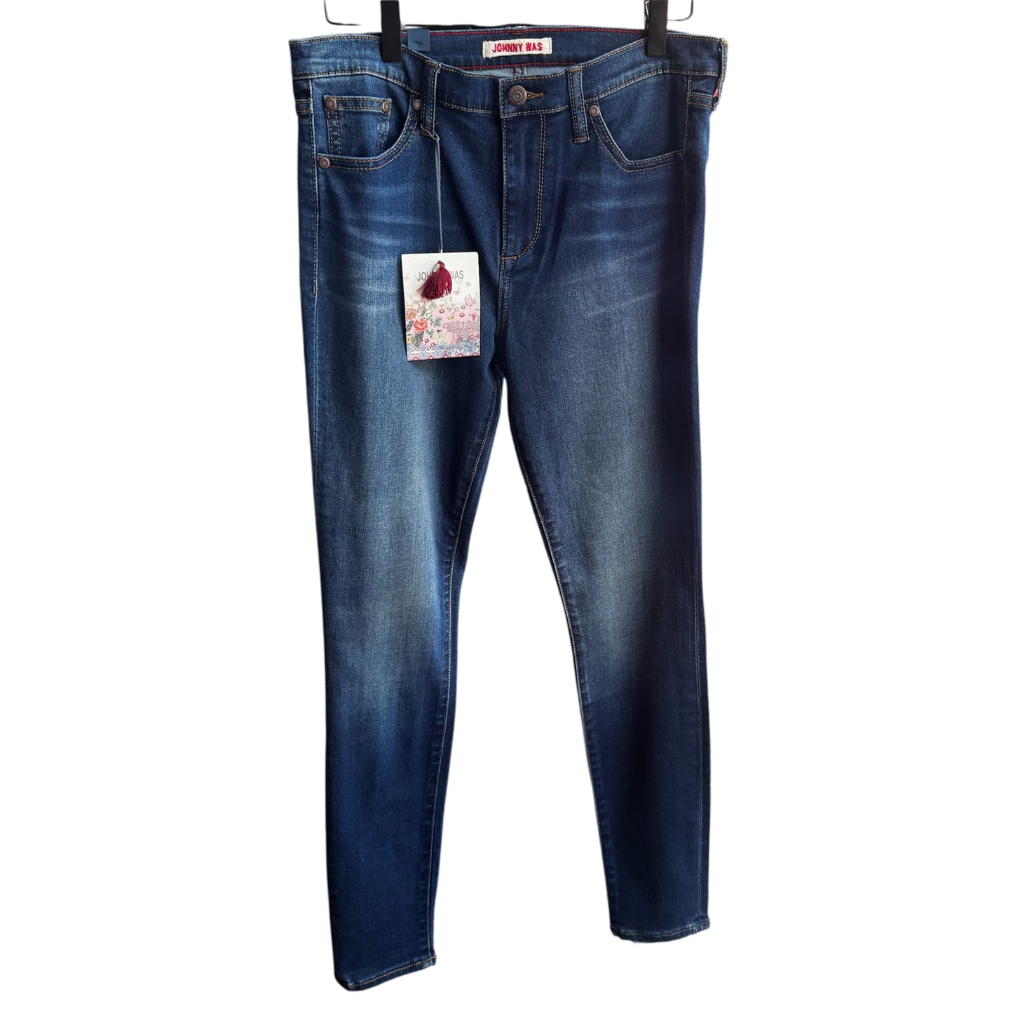 Johnny Was Skinny Blue Indigo Wash Jeans Size 28