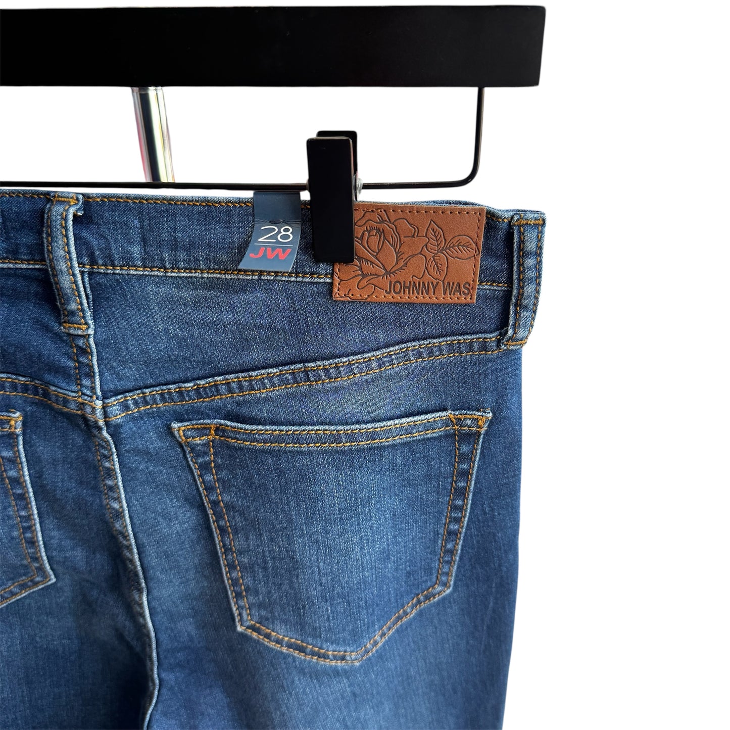 Johnny Was Skinny Blue Indigo Wash Jeans Size 28