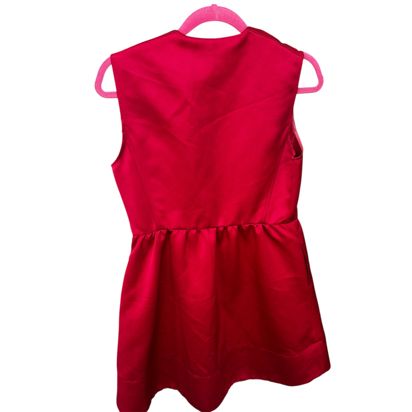 Tara Jarmon Red Pocket Dress Size 40 Made in Romania