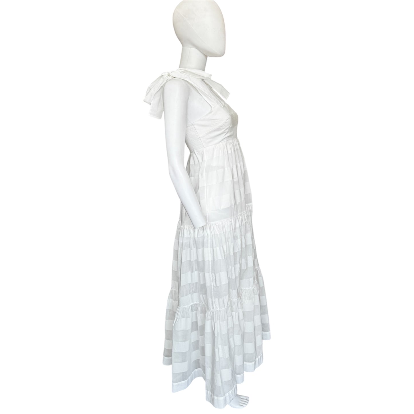 Zimmermann Rosa Stripped Picnic Dress Ivory Size 2