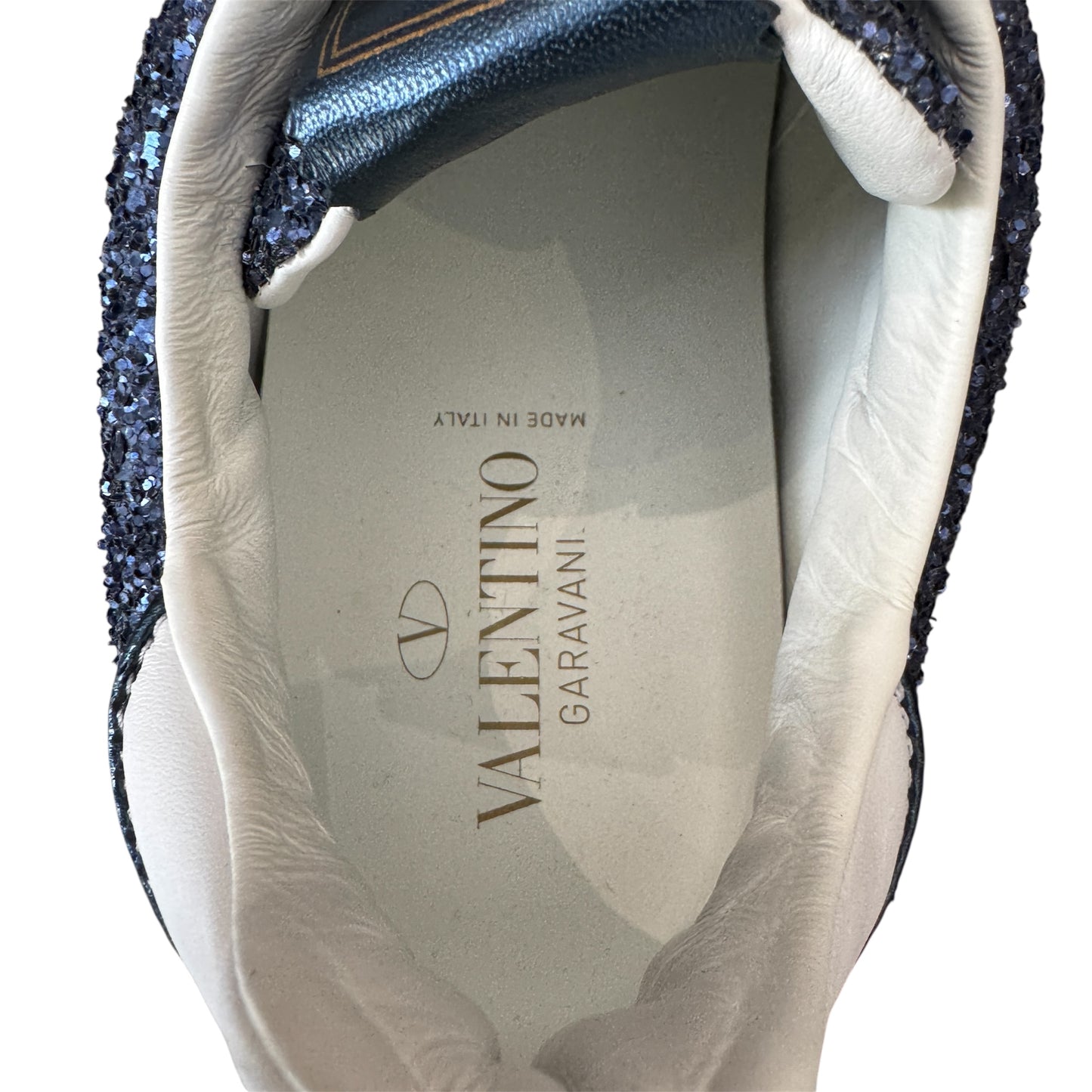 Valentino Garavani Glitter Flycrew Sneaker Size 40