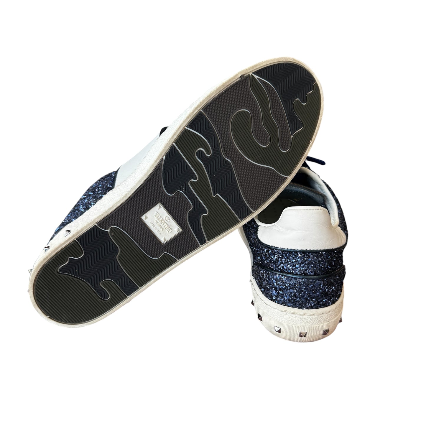 Valentino Garavani Glitter Flycrew Sneaker Size 40
