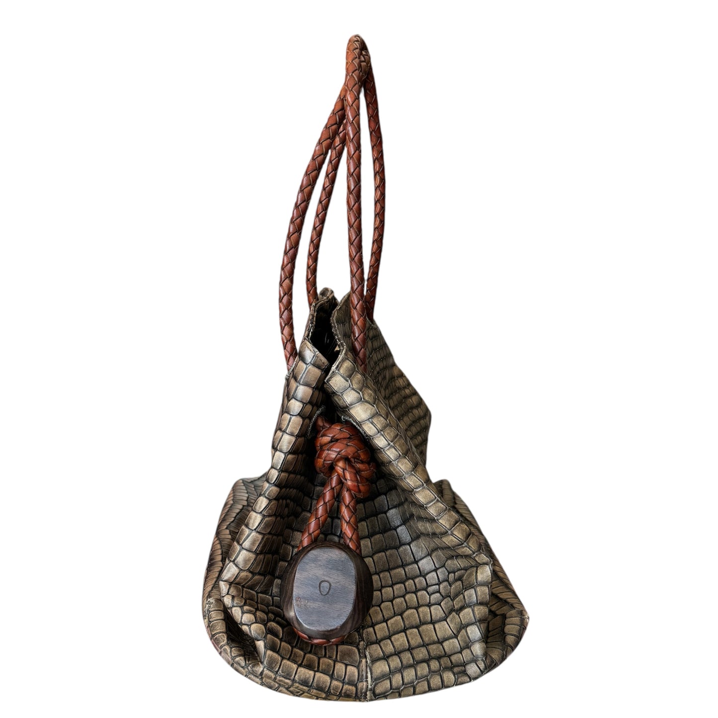 Tissa Fontenada Bucket Bag Small Reptile Handbag