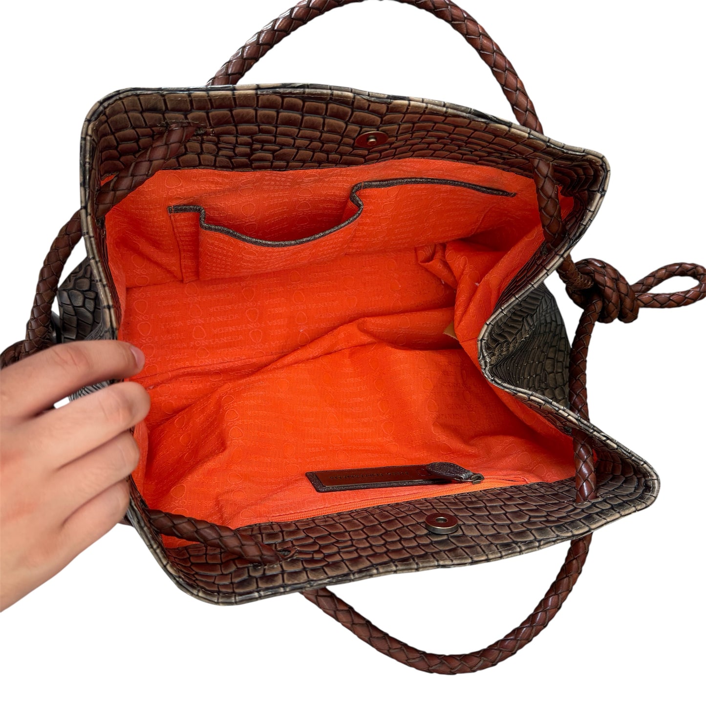 Tissa Fontenada Bucket Bag Small Reptile Handbag