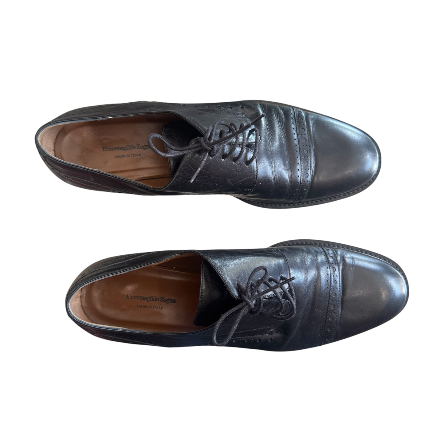 Emernegildo Zegna Black Oxford Shoes Size 41