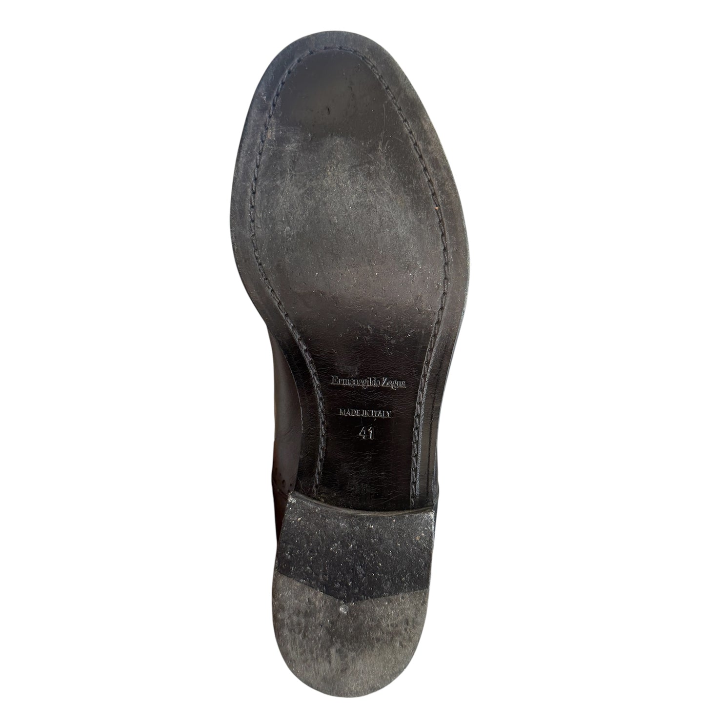 Emernegildo Zegna Black Oxford Shoes Size 41