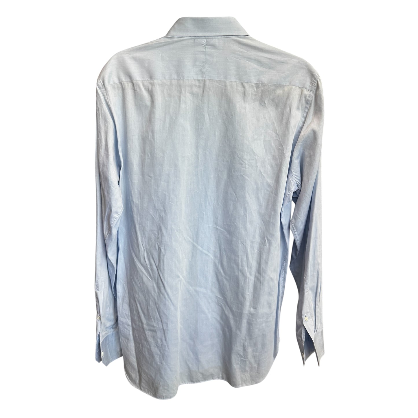 Ermenegildo Zegna Blue 100 Fili Shirt Size 39/15.5