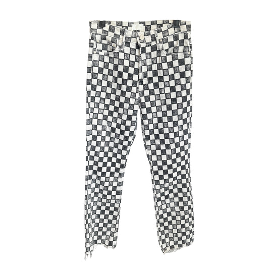 MOTHER The Insider Checkerboard Ankle Jeans Size 27
