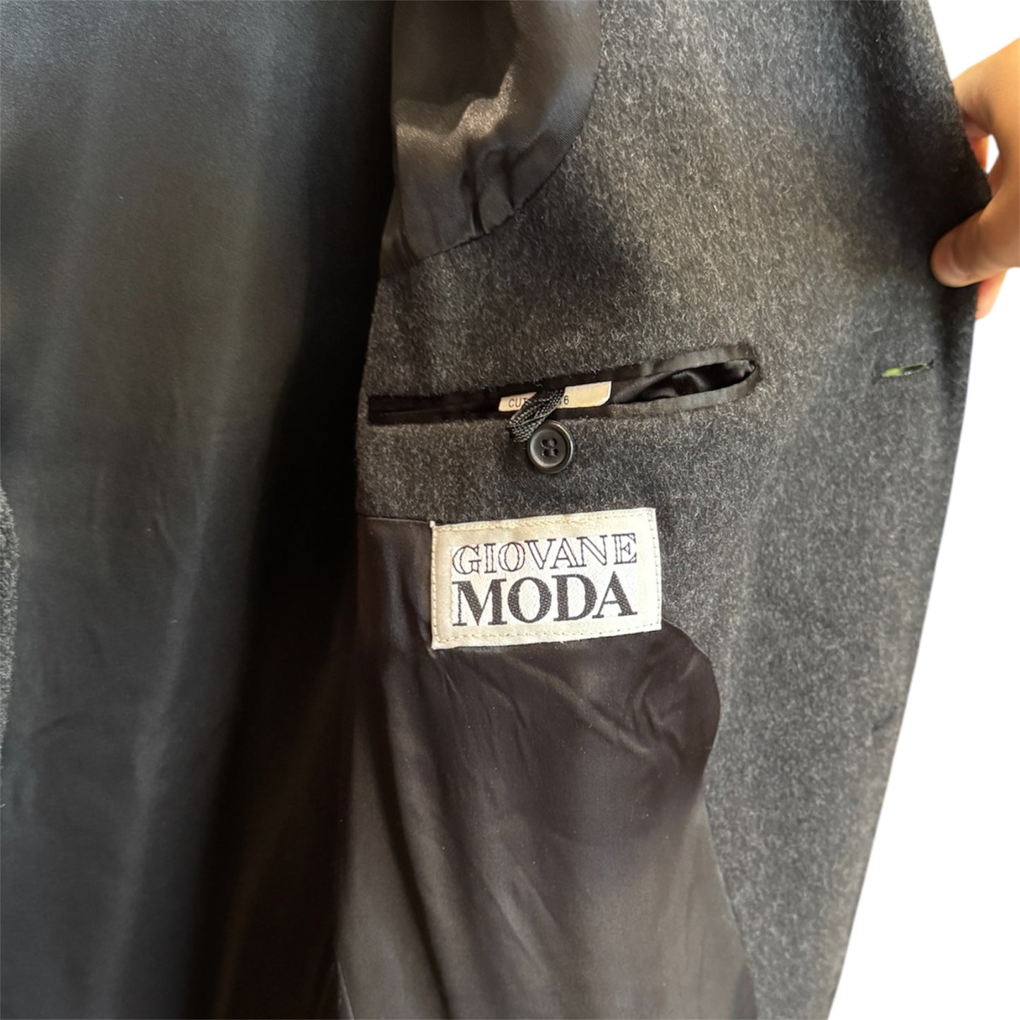 Moda Giovane Ing. Loro Piana Superfine Lambswool Coat in Grey
