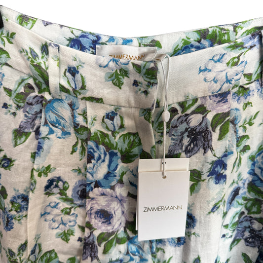 Zimmerman White Flowers Slouch Pants Size 1