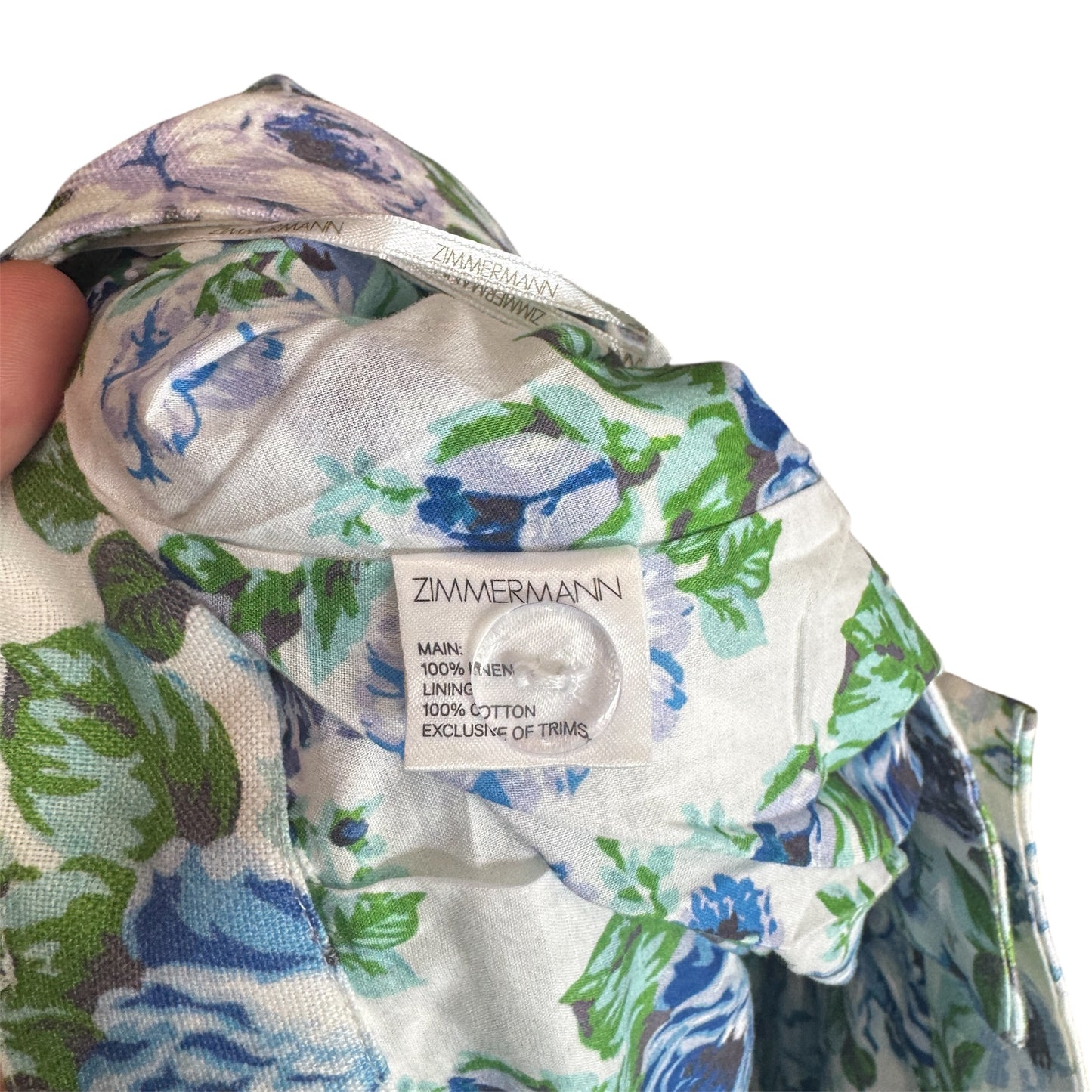 Zimmerman White Flowers Slouch Pants Size 1