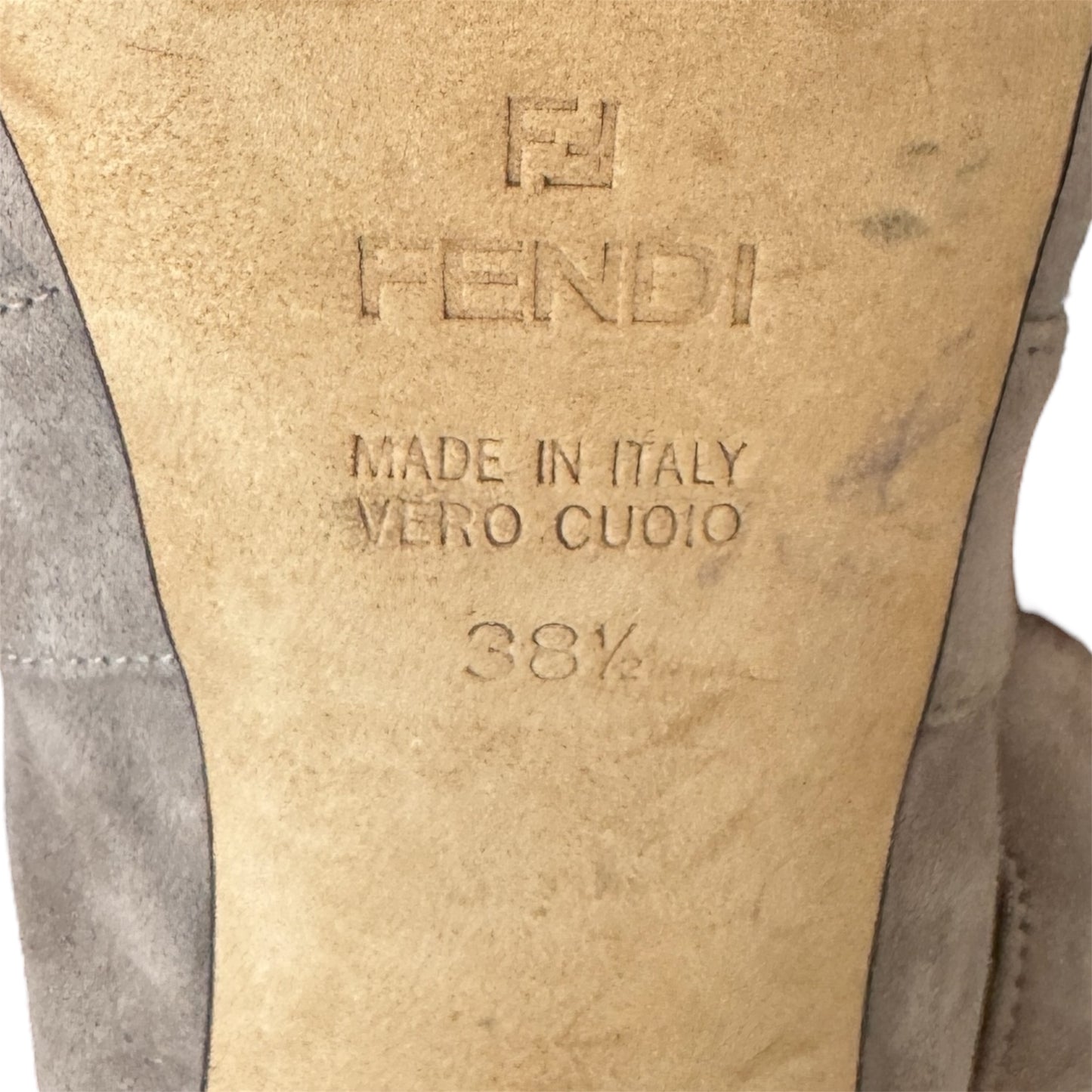 Fendi Suede and Mesh Leather Heels Size 38.5