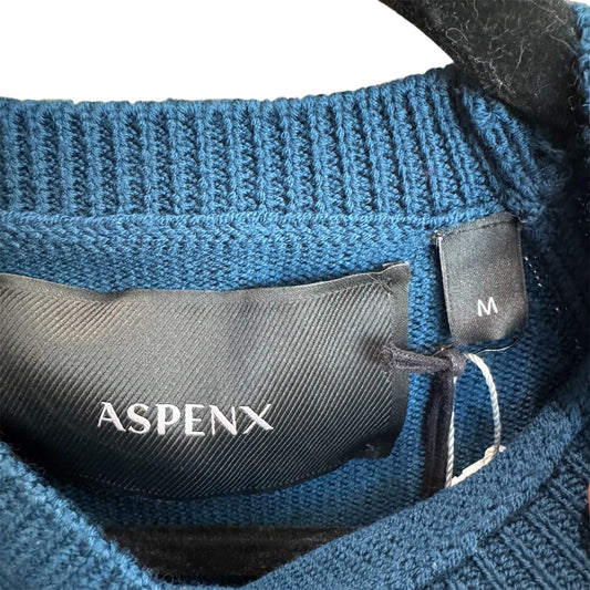 AspenX Nomad Blue Merino Wool Sweater Size M