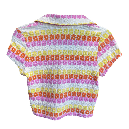 Free People Floral Babe Town Polo Size Small